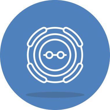 Göz gözlüğü simgesi, basit illüstrasyon