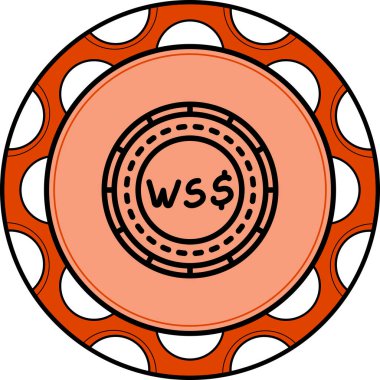 Samoa Sikkesi Belirgin Vibrant Dijital Grafik Özelliği