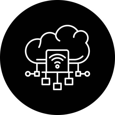 Bulut Veri Akımı Minimum Yüksek Kaliteli Grafik Sembolü