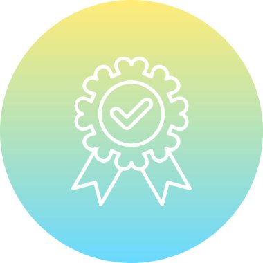 Rozet simgesi, vektör illüstrasyonu basit tasarım