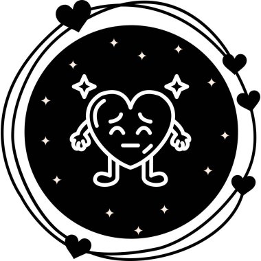 Kalp simgesi web işareti, beyaz arkaplanda izole edilmiş emoji simgesi