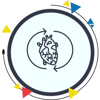 Kardiyak Rehabilitasyon Yüksek Çözünürlüklü Sanat Sembolü