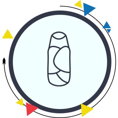 Yeni doğan bebek ikonu. Uygulamalar için doğrusal logo