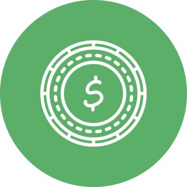 Mikronezya Sikkesi Eşsiz Düz Dijital Tasarım Nesnesi