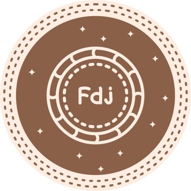 Cibuti madeni para simgesi, ulusal para birimi