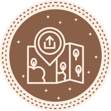 Location Upload Line Flat Icon