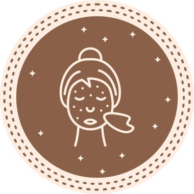 Gua Sha Araç Simgesi, Basit İllüstrasyon