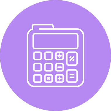 Calculator icon, vector illustration simple design