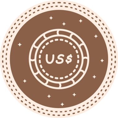 Amerikan Doları para ikonu, ulusal para birimi