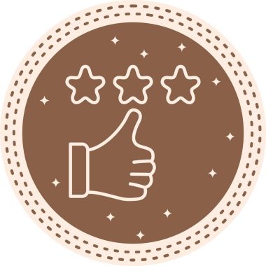 Yıldız Derecelendirme Entellektüel Temiz Ürün Grafik Şekli