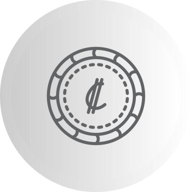 Kolon madeni para simgesi, para birimi sembolü