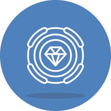 Elmas Çizgisi Simgesi, Beyaz Arkaplanda İzole Edilmiş Basit Resimler