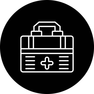 İlk Yardım Kiti Yüksek Çözünürlüklü Düz Tasarım Sembolü