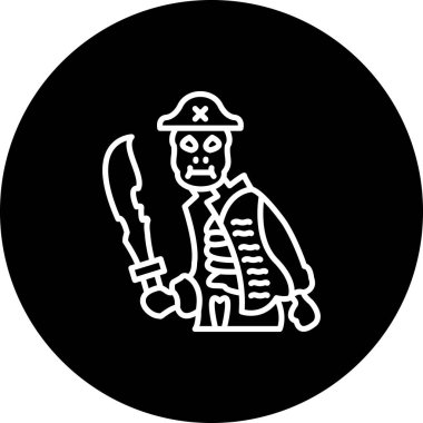 İskelet simgesi vektör çizimi tasarımı