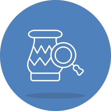 Vazo Satırı Simgesi, Basit Görüntü Beyaz Arkaplanda İzole Edildi