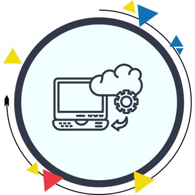 Bulut Ağı Yüksek Çözünürlüklü Düz Tasarım Sembolü