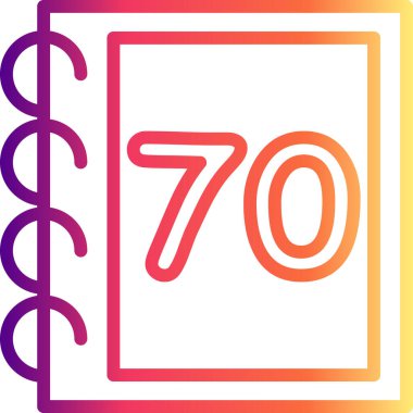 Yetmiş Satır Web simgesi vektör illüstrasyonu