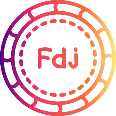 Cibuti madeni para simgesi, ulusal para birimi