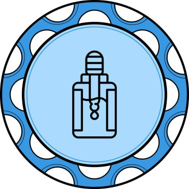 Cam damlası şişesinin minimalist çizgi sanat simgesi. Pipetten bir damla düşüyor, Sakal Yağı.