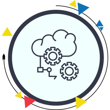 Bulut Otomasyon Simgesi, Beyaz Arkaplanda Görüntü