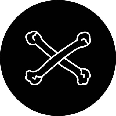 kemik simgesi, vektör illüstrasyonu basit tasarım