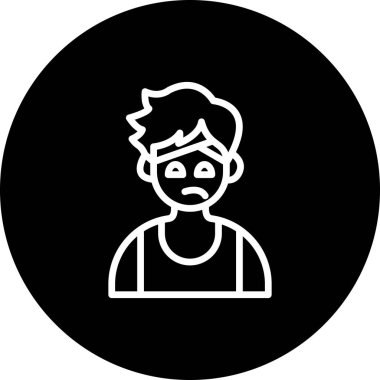 Erkek Başı Bandajı Belirgin Profesyonel Yaratıcı Grafik Elementi