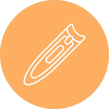 Tırnak Kırpma Çizgisi Düz Simgesi