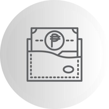 Filipin Pezosu Cüzdanı Yaratıcı İşlevsel Web Grafik Sembolü