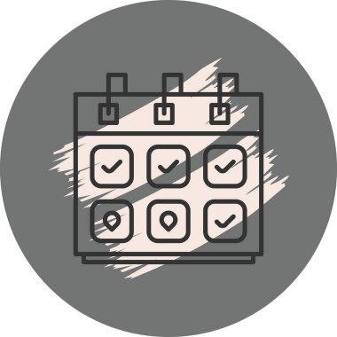 Dönem Takvimi Yenilikçi Modern Yaratıcı Grafik Özelliği