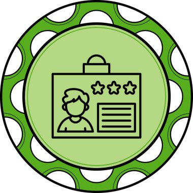 düz geribildirim simgesi vektör çizimi 