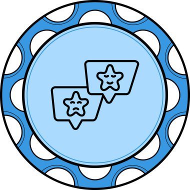 düz geribildirim simgesi vektör çizimi 