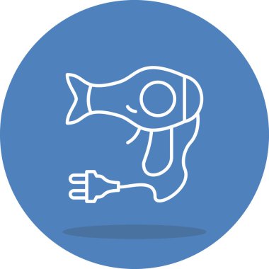 Saç Kurutma Yüksek Kaliteli Ölçeklenebilir Vektör İllüstrasyonu