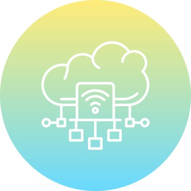 Bulut Veri Akımı Profesyonel Temiz Düz Grafik Özelliği