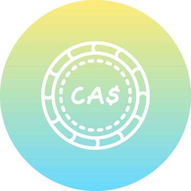 Kanada Dolar madeni para simgesi, para birimi sembolü