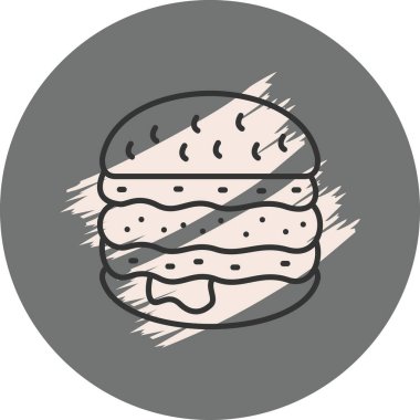 hamburger food icon, burger vector design