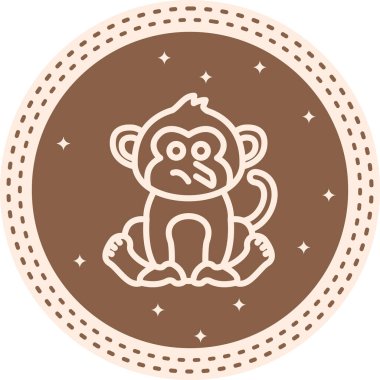 Yalancı Maymun Zarif Modern Marka Vektör Varlığı