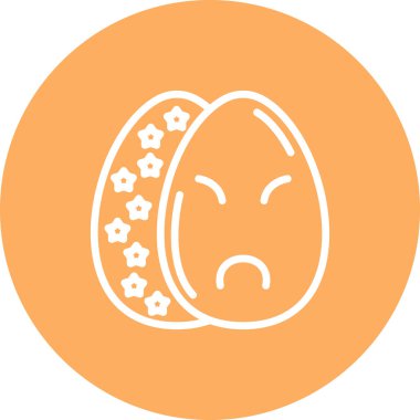 Paskalya Altüst Egg Eşsiz Düz Dijital Tasarım Nesnesi