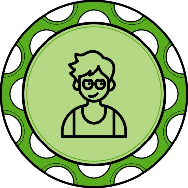 Yuvarlanan Gözlü Çocuk Profesyonel Temiz Kullanıcı Arayüzü Elementi