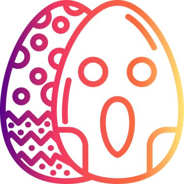 Paskalya Şok Edici Yumurta Ayrı Modern Dijital Tasarım Elementi