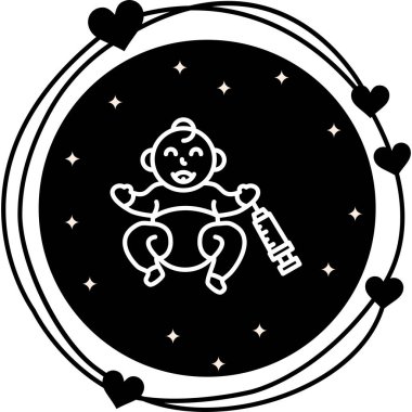 Bebek İğnesi Zarif Modern Sanat Düzenlemesi