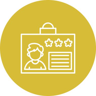 düz geribildirim simgesi vektör çizimi 