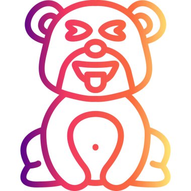 Ayı Dili Yaratıcı İşlevsel Web Grafik Sembolü