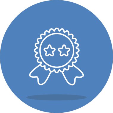 Rozet simgesi, vektör illüstrasyonu basit tasarım