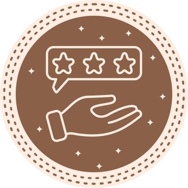 düz geribildirim simgesi vektör çizimi 