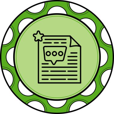 Yorum Biçimi Web simgesi vektör çizimi