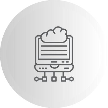 Bulut Kenarı Hesaplama Modern Dengeli Markalaşma Vektörü Sembolü