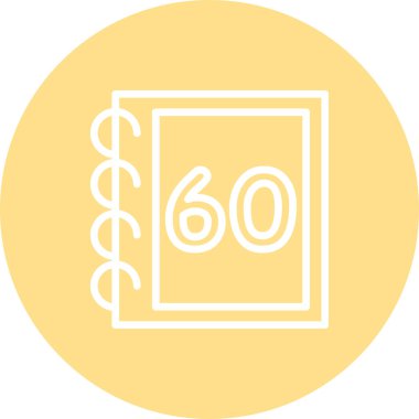 Altmış web simgesi vektör illüstrasyonu