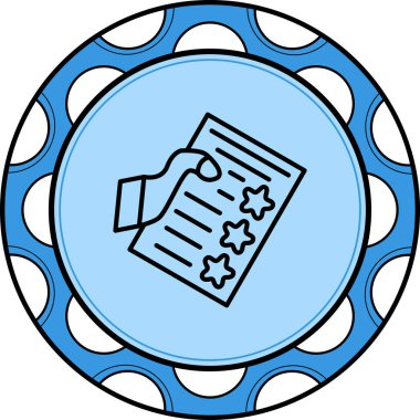 düz geribildirim simgesi vektör çizimi 