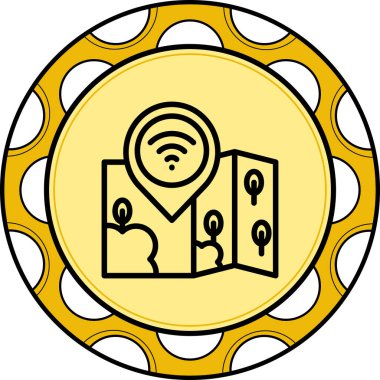 Konum İnternet Yüksek Çözünürlüklü Düz Tasarım Sembolü