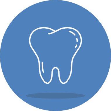 Temiz diş ve kökleri olan tek sağlıklı insan dişi. Uygulama için basit bir simge.